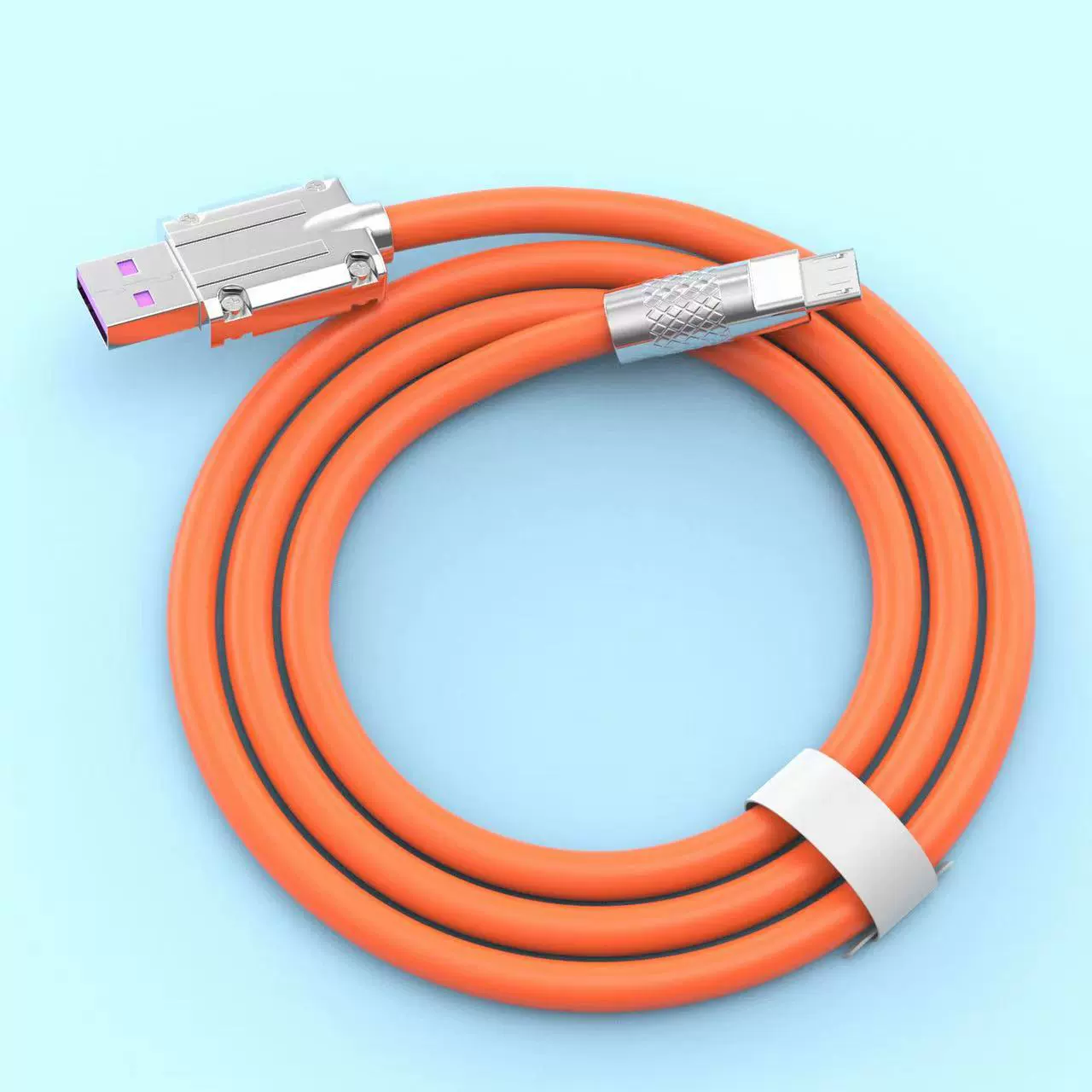 Fast charging data cable (Zhen) 5A/6A PD, Type‑C/Apple/Android, braided, 0.3–3 m