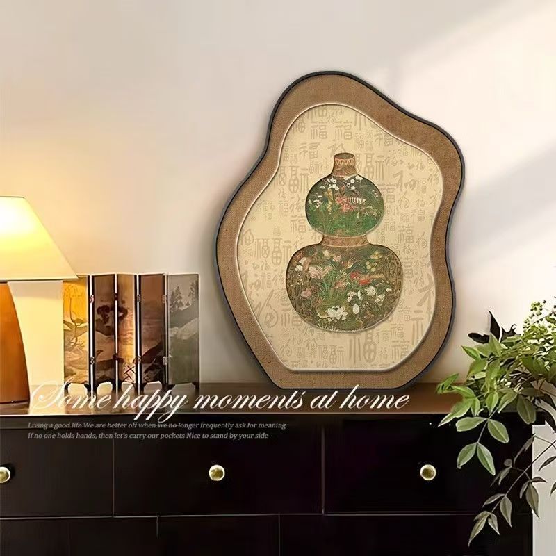 中古风福禄葫芦桌面摆画电视柜客厅摆台画高级感玄关柜摆件装饰品|undefined