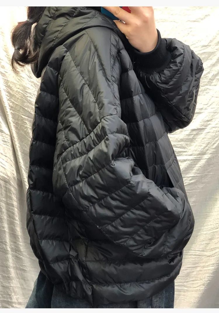 Winter Down Jacket For Women Lightweight Hooded Cotton Coat_voghion.com