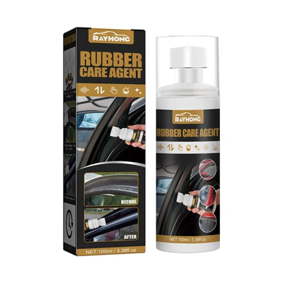 Rayhong Car Rubber Maintenance Agent Car Rubber Maintenance Cleaning Anti-Aging Glazing Decontamination Protective Agent (Cleaning/curing agent) - 100ml-box