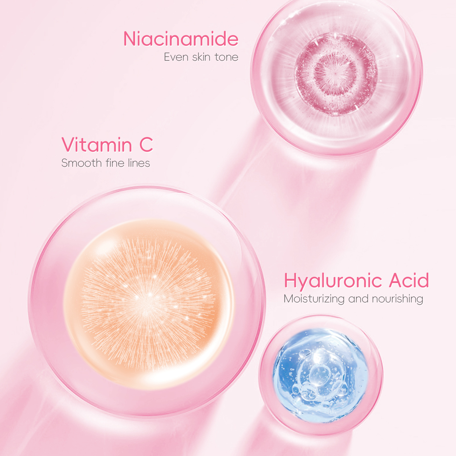 LAIKOU Cherry Blossom Eye Serum 15ml Roll-on Massage Eye Care Cream Moisturizing and Hydrating Skin Care Product undefined