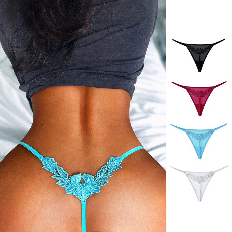 G-String Panties for Women, Sexy Thin Straps, Cotton Crotch, Japanese Style, Internet Celebrity Hot Girl Thin Triangle Panties, Open-Crotch Panties