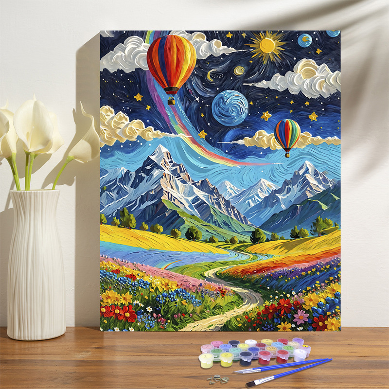 デジタル油絵diy油絵diy塗り絵油彩デジタル油絵バッチ油彩画デジタル画装飾画|undefined