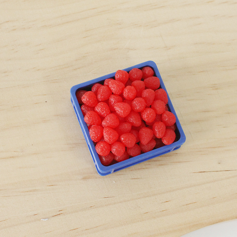 Juguetes de comida en miniatura, mini fresas simuladas, pegamento en crema para bricolaje, funda para teléfono móvil, accesorios, materiales divertidos para hacer juguetes de comida a mano.