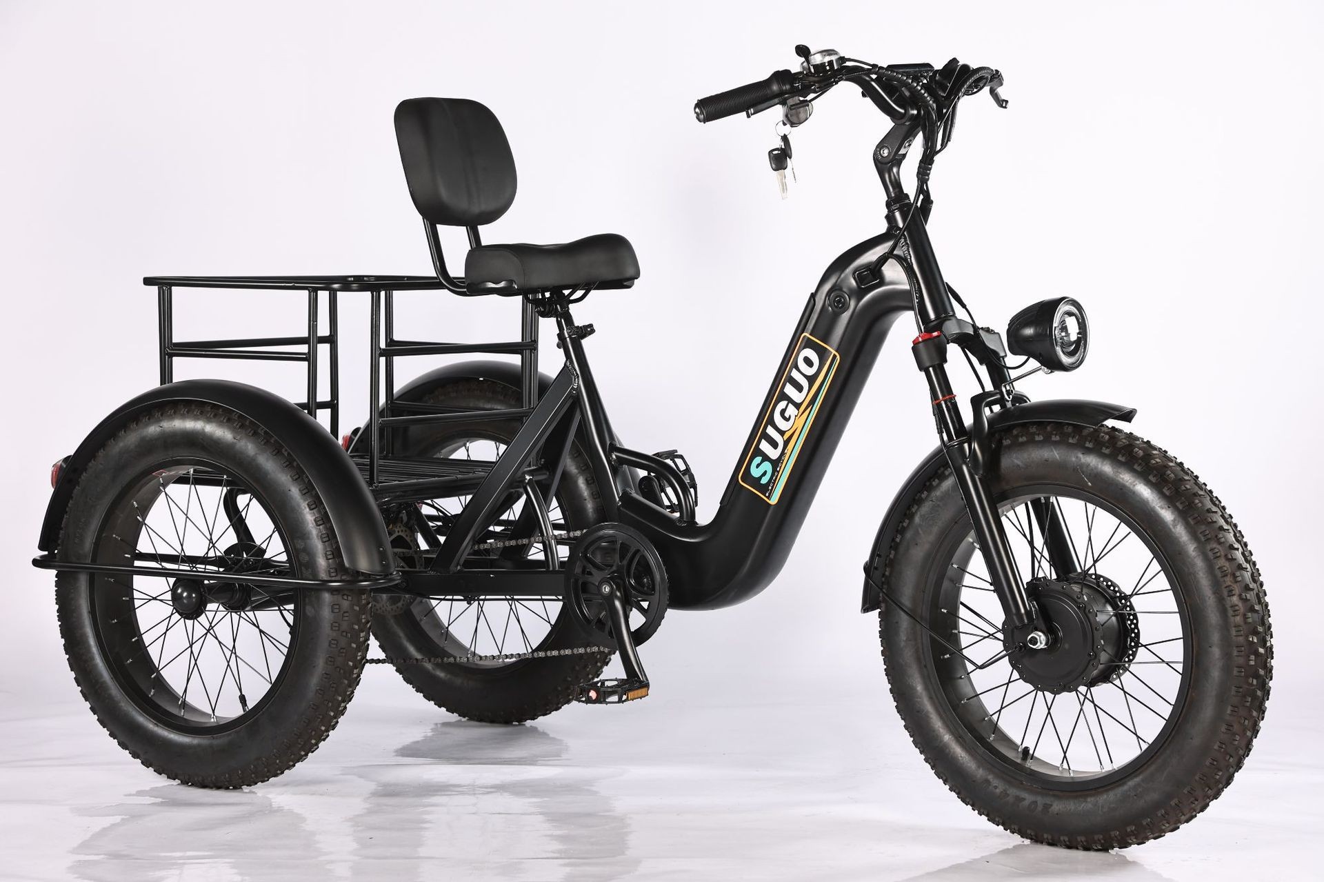 20-inch Fat Tire Snow Electric Tricycle Bicycle Lithium Battery