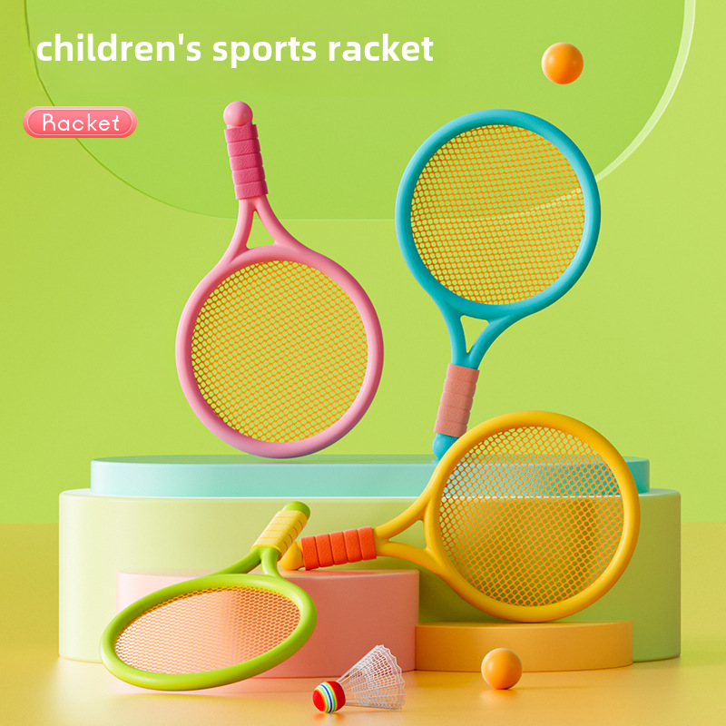 Children's Badminton Racket Set Kindergarten Double Parent-Child Interactive Student Outdoor Sports Tennis Racket Toy Wholesale
