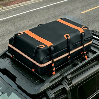 Cross-Border Popular Car Roof Bag, Waterproof Car Roof Bag, 500D Pvc Rainproof Car Roof Travel Bag (Roof box) - 1208643-orange