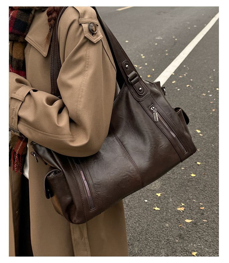 Vintage Damentasche Für Den Alltag Große Schultertasche Shopper_voghion.com