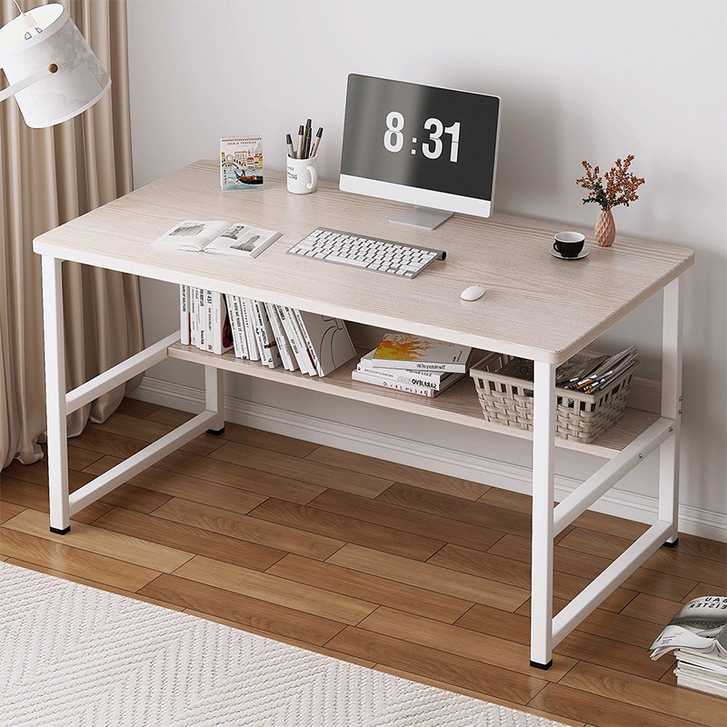 Yijiada 컴퓨터 책상 데스크탑 책장 조합 간단한 현대 학생 임대 책상 침실 작은 테이블
