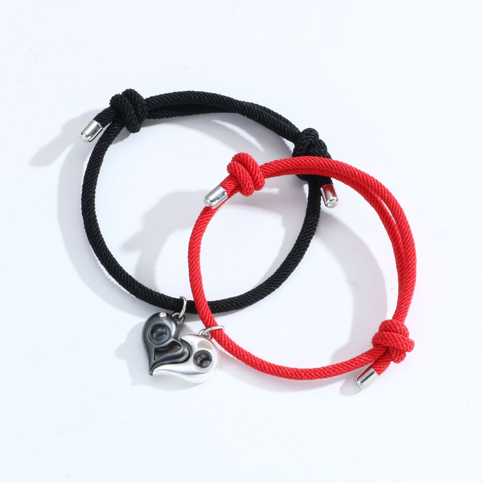 Classic Style Heart Shape Alloy Rope Plating Valentine's Day Couple Bracelets display picture 3