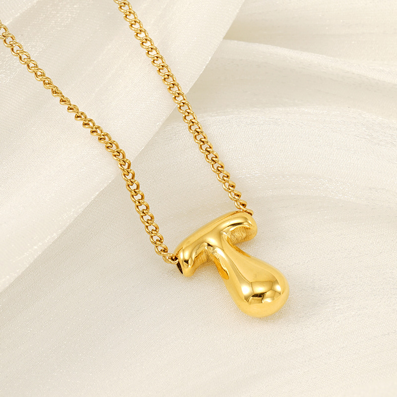 Unisex Gender Wholesale Jewelry Casual Lady Streetwear Letter 304 Stainless Steel Plating Pendant Necklace