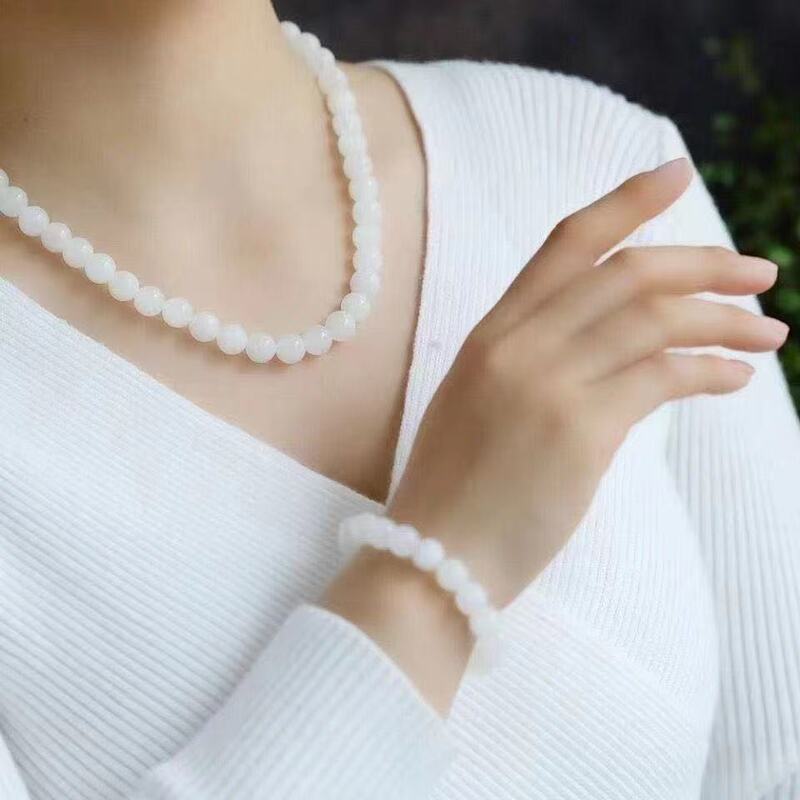 [趙魯思と同じスタイル] 模造ホワイトクリスタルアクアマリンガールブレスレットナチュラルニッチデザイン高透明ガールフレンドブレスレット|undefined