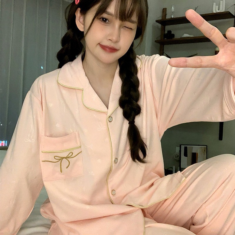 德绒睡衣女秋冬季新款韩系甜美ins长袖加厚保暖家居服套装可外穿|undefined