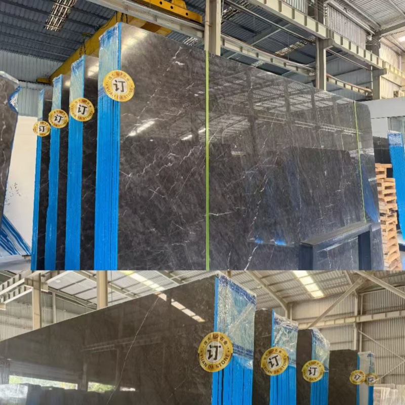 新中式风格 温德姆灰天然大理石  质感板材 背景墙 家居装饰加工