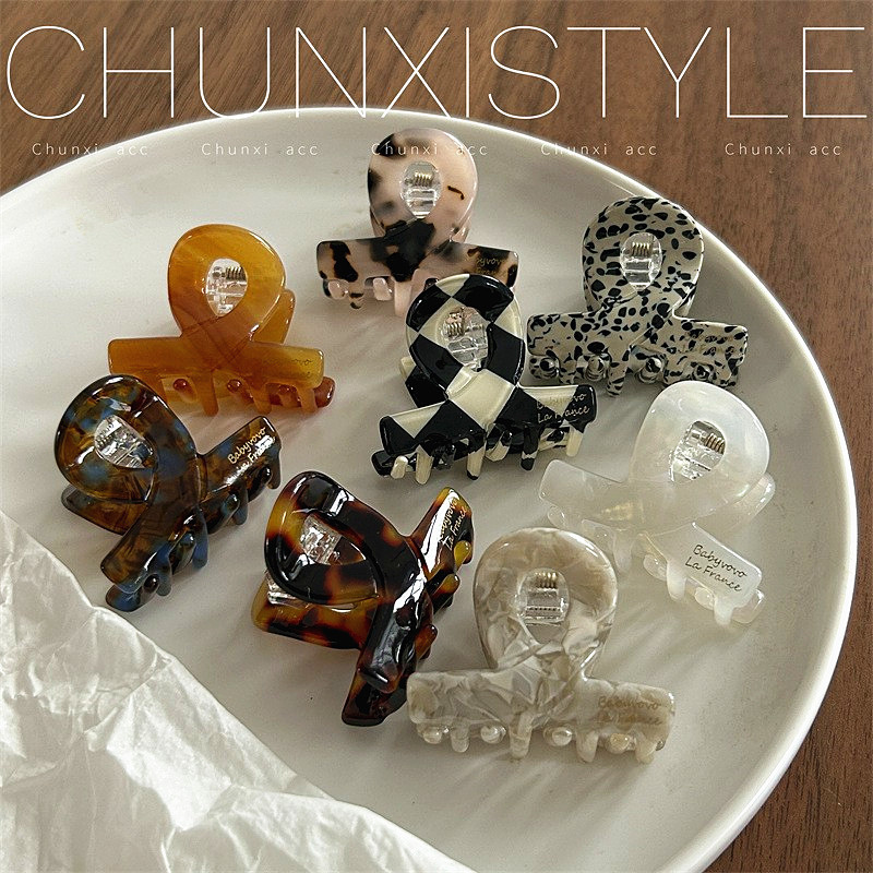 Ins style acetic acid small hairpin female 2024 new forehead bangs clip half hair clip temperament hairpin headdress