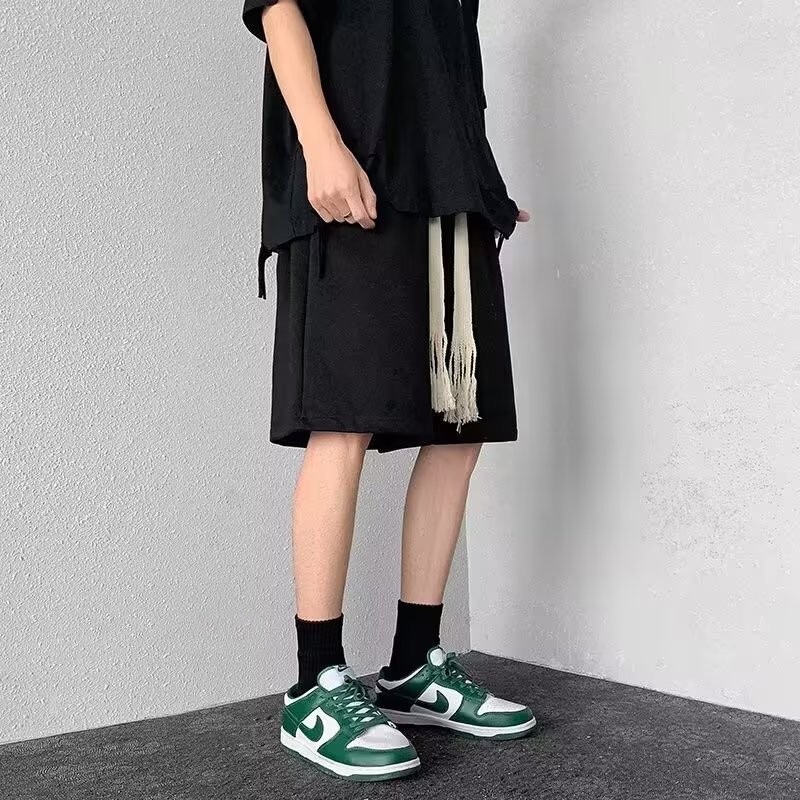 Shorts men's summer thin sports running fitness versatile plus size breeches beach loose casual cropped pants