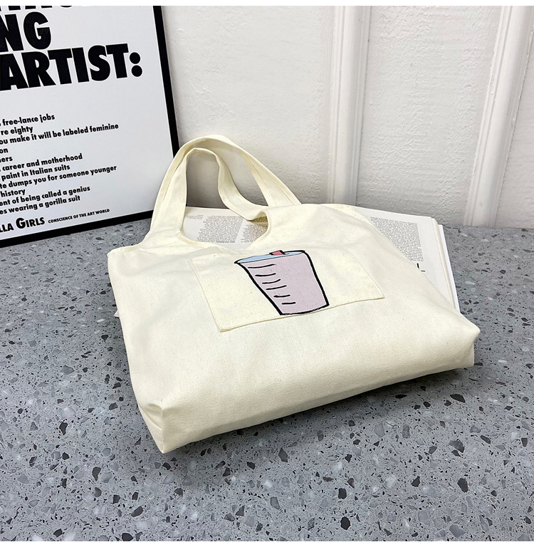 Wholesale vest canvas bags, large capacity o creative large capacity shopping bags, hand-held canvas tote bags undefined