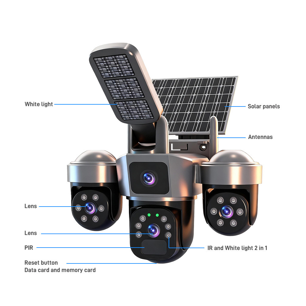 V380 Solar-Überwachungskamera 4G wasserdicht Nachtsicht