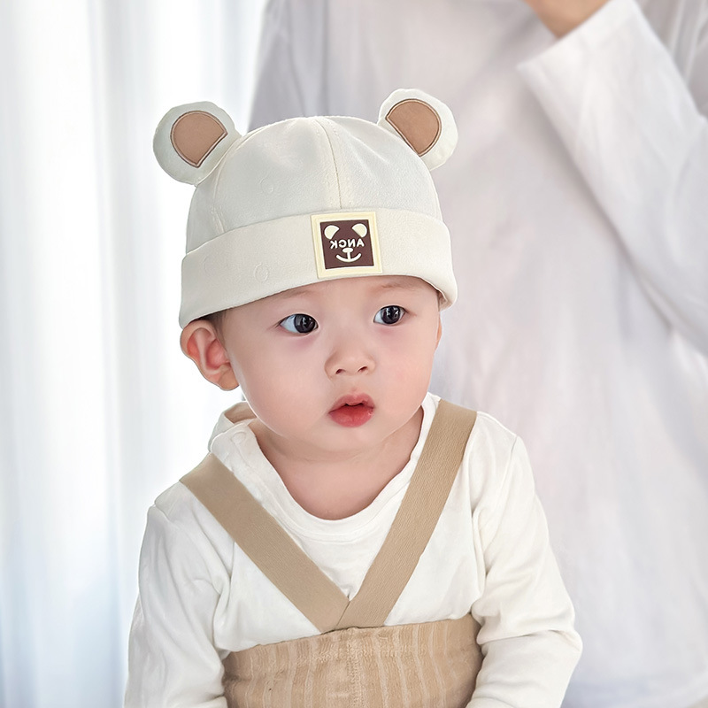 Sombrero para bebés primavera y otoño lindo pequeño niño Sombrero de primavera bebé delgado para salir a respirar gorra de piel de melón para niños