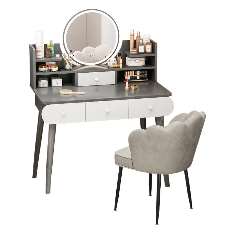 Tocador moderno minimalista dormitorio mesa de maquillaje pequeña mesa de tocador integrado MESA DE ALQUILER tocador espejo de maquillaje