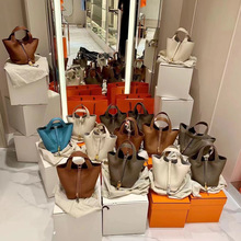 Togo头层牛皮菜篮子包包女2025新款手拎水桶包百搭时尚潮真皮女包