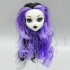 White -faced purple hair