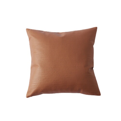 Xuai new style pillow for living room light luxury Italian simple technology cloth embossed double-sided soft solid color pillow case