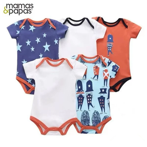 Мама и папа Мamas&papas производитель весна, осень и лето чистый хлопок детская одежда с длинным рукавом и коротким рукавом треугольник хамер 5 предметов сумка