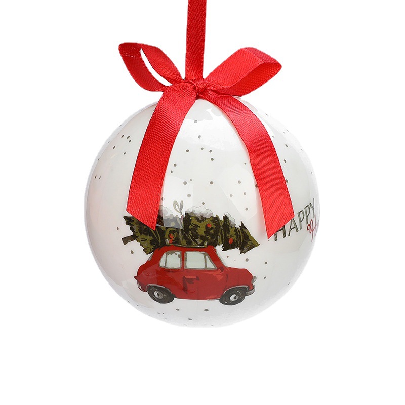 Gangheng Bola de Navidad transfronteriza con pintura creativa Bola de Navidad Bola de espuma de techo Decoración colgante de árbol de Navidad
