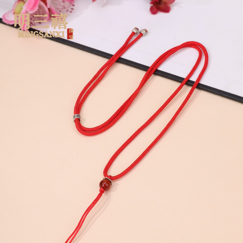 Onyx red rope bracelet