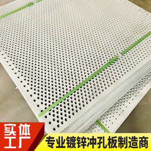 Galvanized Punched Plate Household Anti-theft and Anti-rodent Mesh Balcony Flower Rack Backing Board Hole Board Shelf Backing Board Galvanized Round Hole Mesh