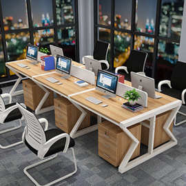 职员办公桌4人位员工电脑桌椅组合6人位屏风办公家具卡位批发
