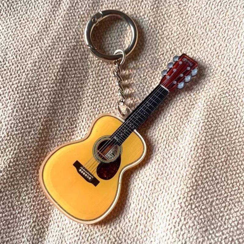 Guitar Instrument Creative Bag Pendant Keychain Acrylic Gift Keyring Backpack Best Friend Gift Violin Guitar Instrument Creative Bag Pendant Keychain Acrylic Gift Keyring Backpack Best Friend Gift Violin