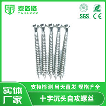源头厂家直销碳钢加硬家居纤维螺钉 彩锌十字沉头门窗自攻螺丝