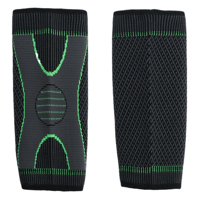 Amazon Sports Knitted Double Corrugated Pressurized Elbow Pad Four-sided Elastic Fitness Non-slip Breathable Perspiration Nylon Elbow Pad