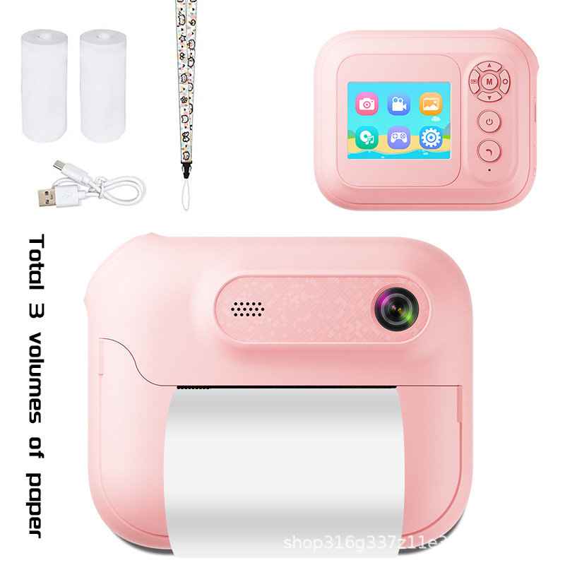 New Product S8 Printing Camera Polaroid Kidsren's Camera Can Take Pictures and Directly Print Black and White Photo Printing Camera