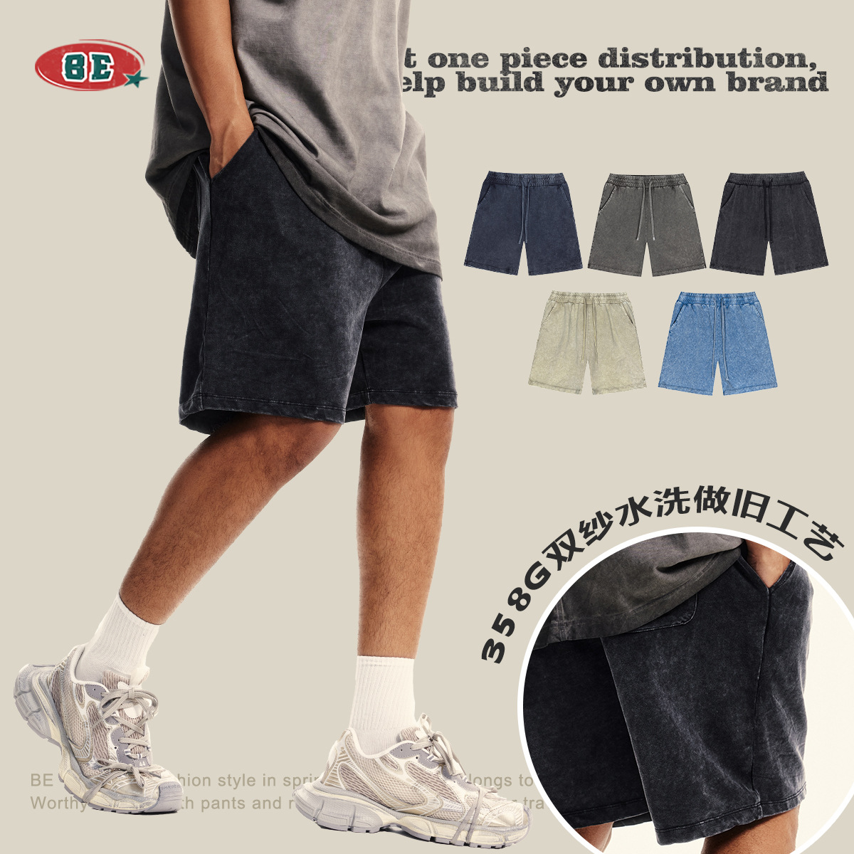 Pantalón Corto Bermuda para Hombre de Algodón Transpirable para Uso Diario