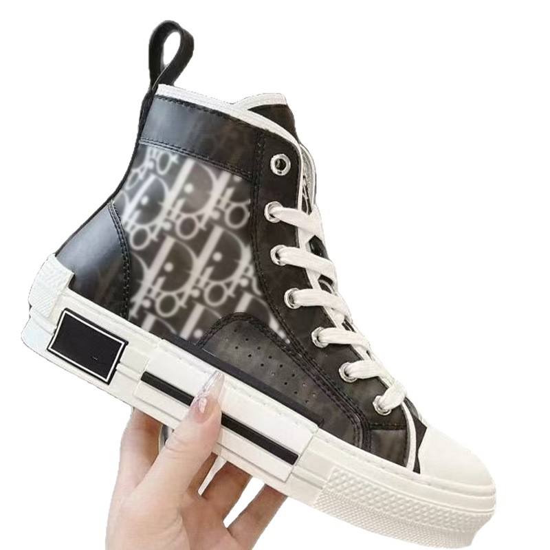 Zapatos de hombre D2026 zapatos de lona transpirables de alto impacto impresos letras de mujer zapatos de skate de suela gruesa zapatos de skate casuales