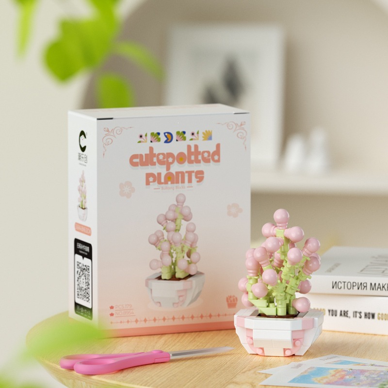 Chao Le Chuang 7345 - 7348 flores interestelares arco iris ramo de flores ensamblaje bloques de construcción juguetes para niños niñas rompecabezas adornos