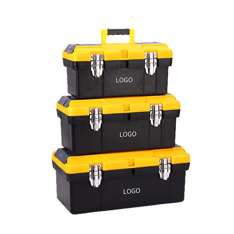 Hardware caja de herramientas de plástico grande electricista hogar portátil caja de almacenamiento durable caja de almacenamiento de mantenimiento del coche traje
