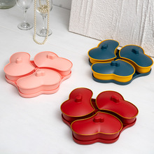 电商热销喜庆糖果盒 过年节日招待零食盒 分格心形糖果盒 干果盒