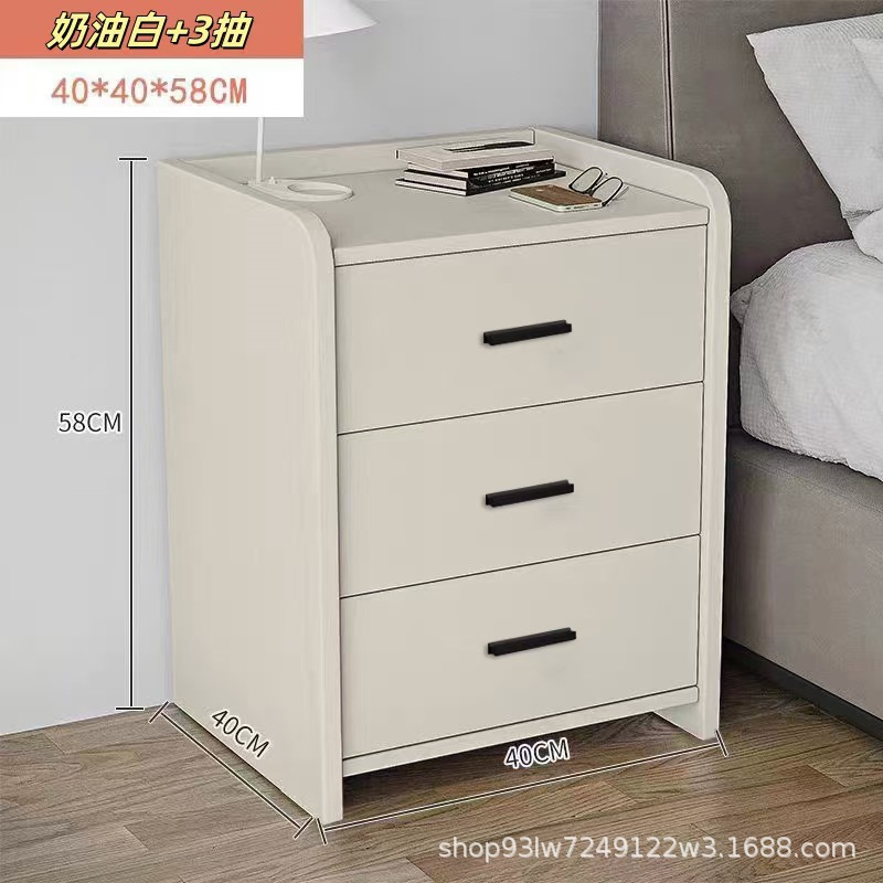 3개 드로우 - 크림 화이트 폭 40*깊이 40*높이 58CM
