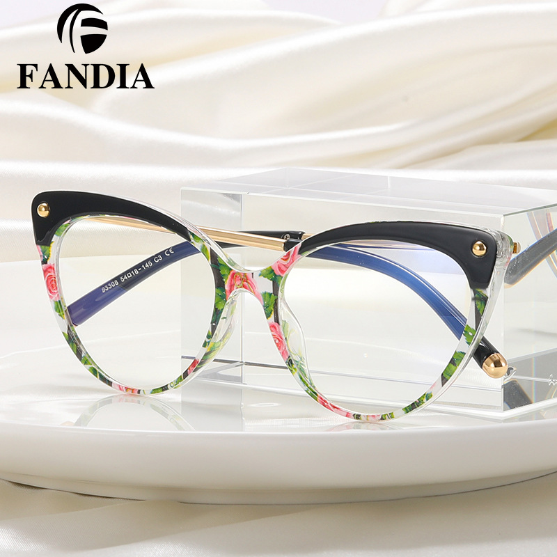93308 nueva moda TR90 espejo plano anti-blue-ray comercio exterior spot street shooting montura gafas al por mayor