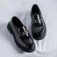 2025 spring new business men's shoes fashion platform bottom toe shoes versatile thick bottom black casual shoes men