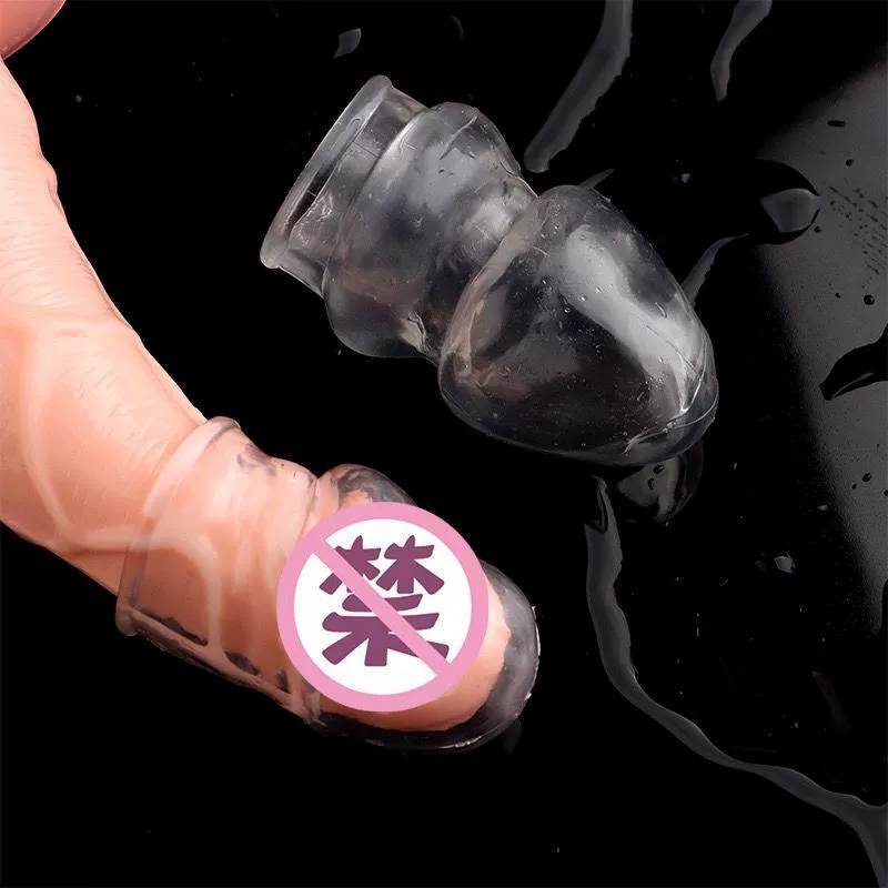Penis head cover (Wolf) trumpet‑style, transparent, sensitivity reduction and delayed ring options