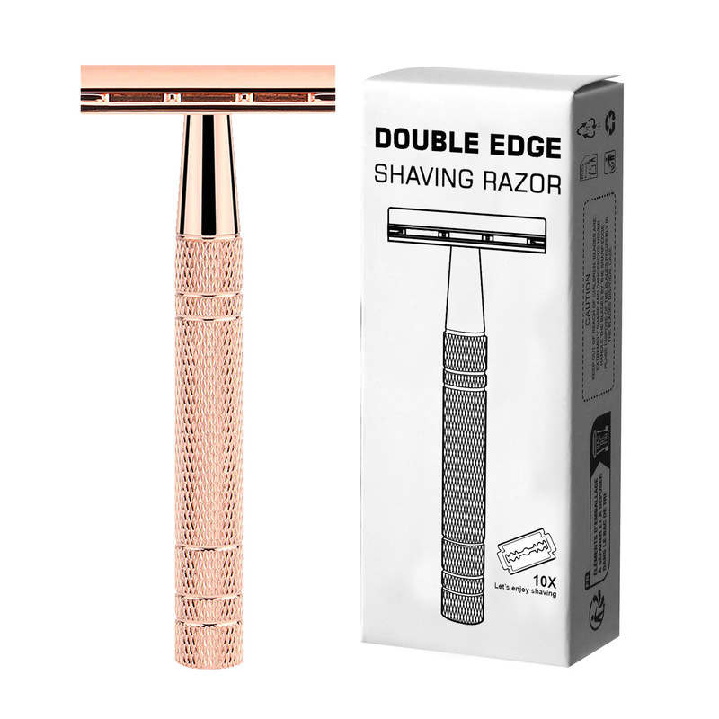 Amazon's Top-Rated Manual Razor, Vintage Beard Razor, Platinum Double-Sided Blade Shaving Razor