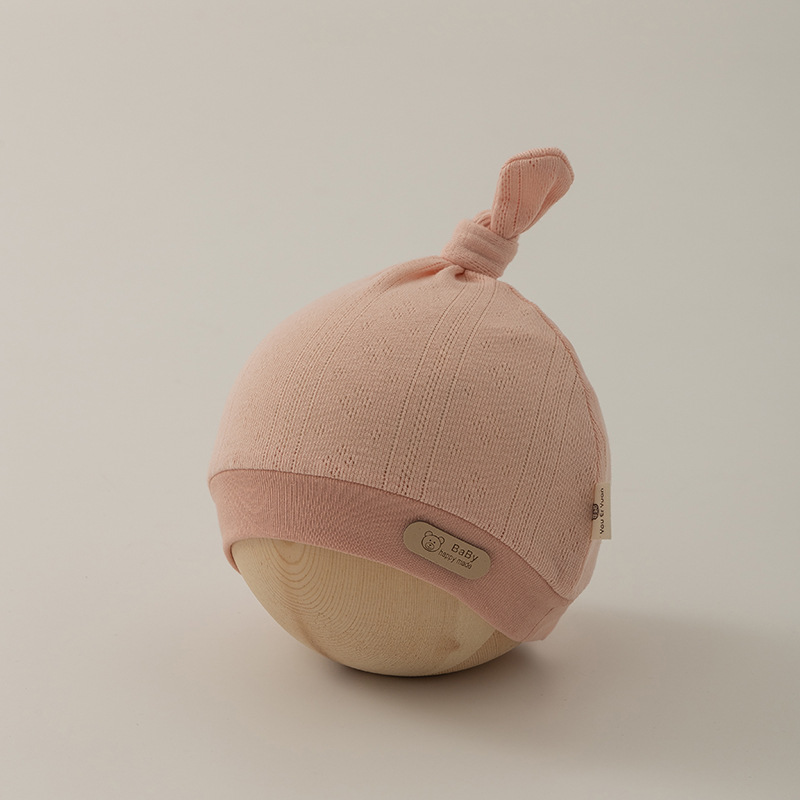Nuevo sombrero de bebé recién nacido verano delgado transpirable 0 enero de marzo sombrero de bebé primavera y otoño bebés sin hueso algodón puro