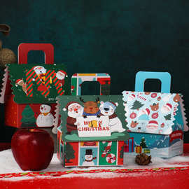 包装手提圣诞礼品圣诞节新款纸盒果袋平安夜礼品盒儿童苹果果盒平