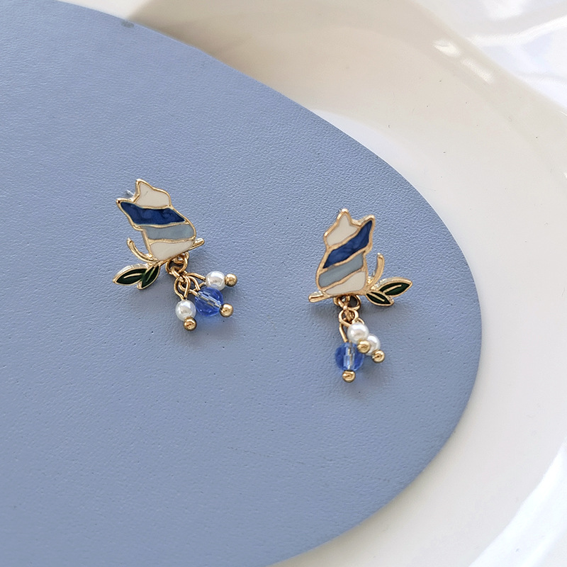 Fashion Cat Alloy Plating Womenu0027S Drop Earrings 1 Pair
