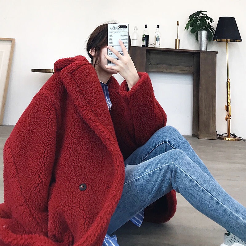 ZLS faux fur coat, Korean style, loose fit, new autumn/winter collection for women, featuring a fluffy, sheepskin-like shearling design ZLS faux fur coat, Korean style, loose fit, new autumn/winter collection for women, featuring a fluffy, sheepskin-like shearling design
